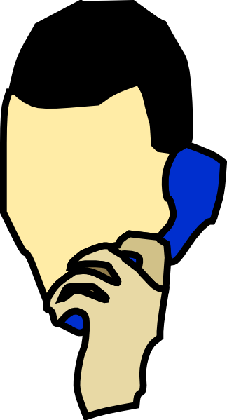 Telephone clipart person. Free cartoon man on