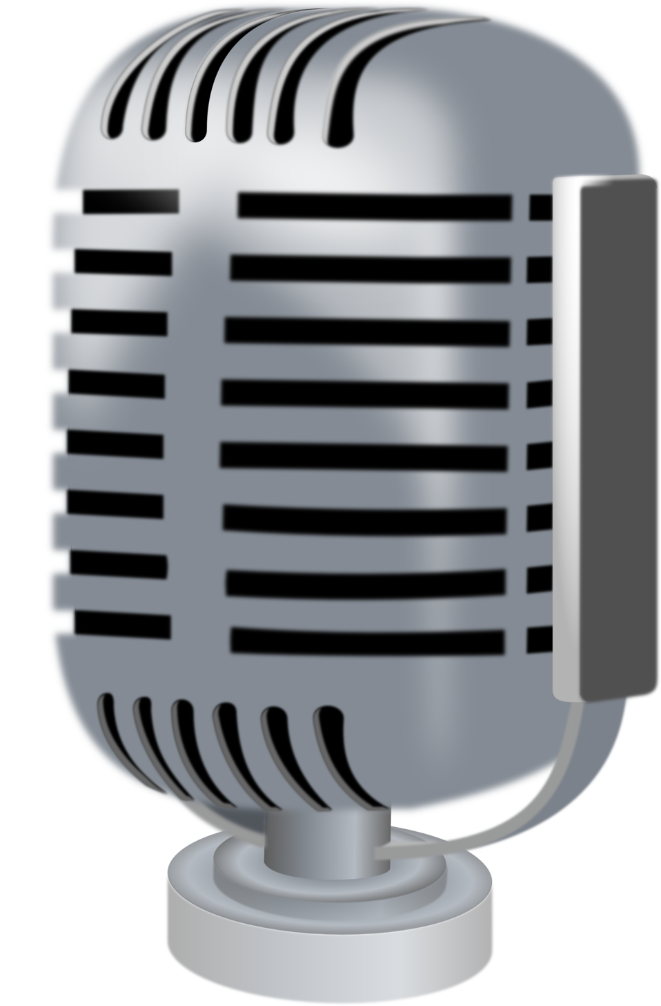 Retro clipart microphone. Public domain clip art