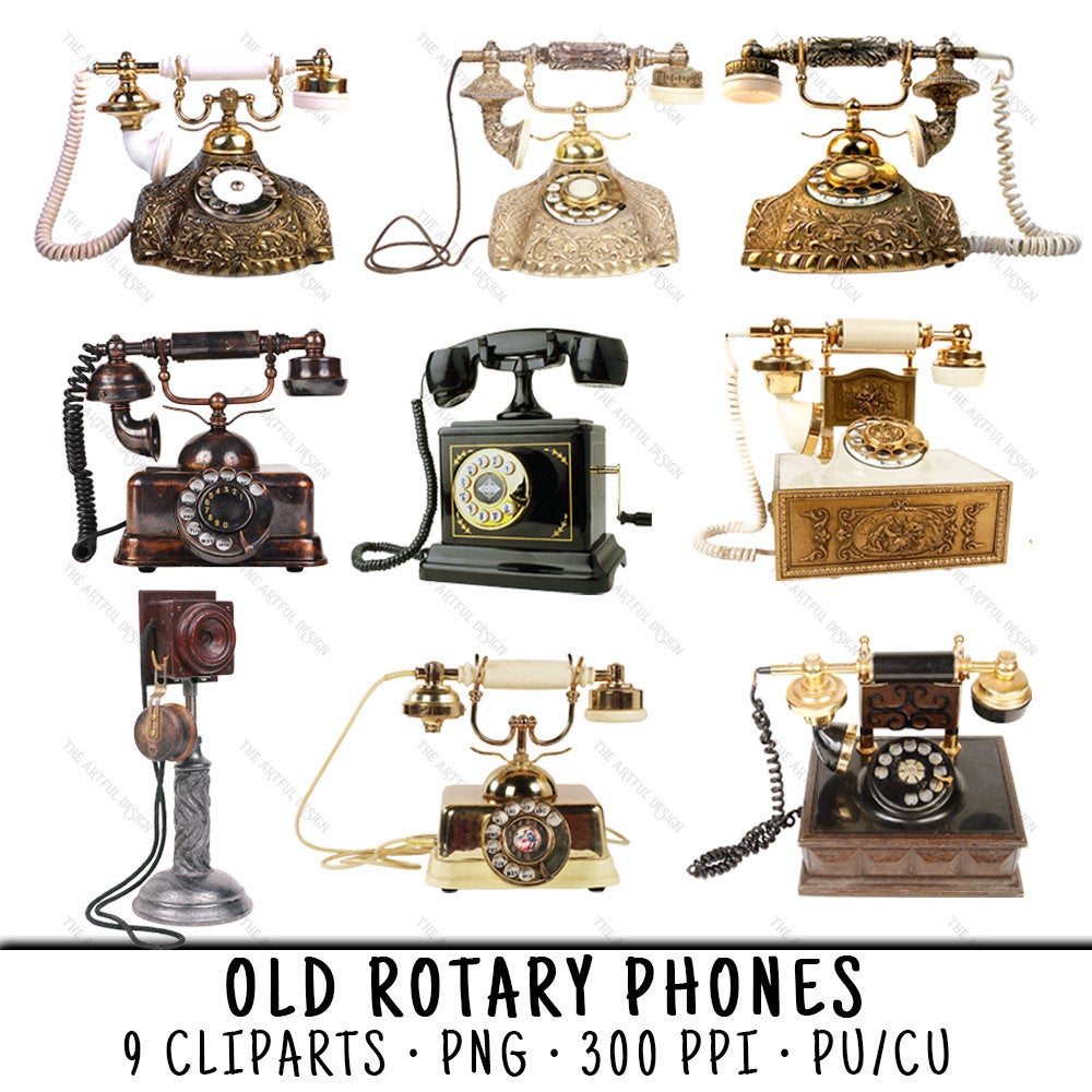 clipart telephone old time