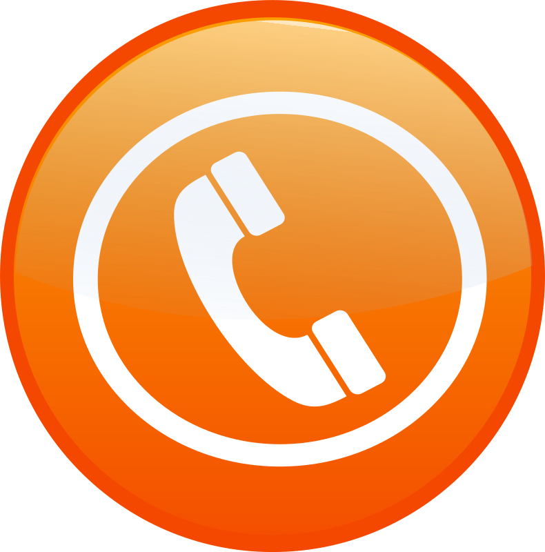 clipart phone orange