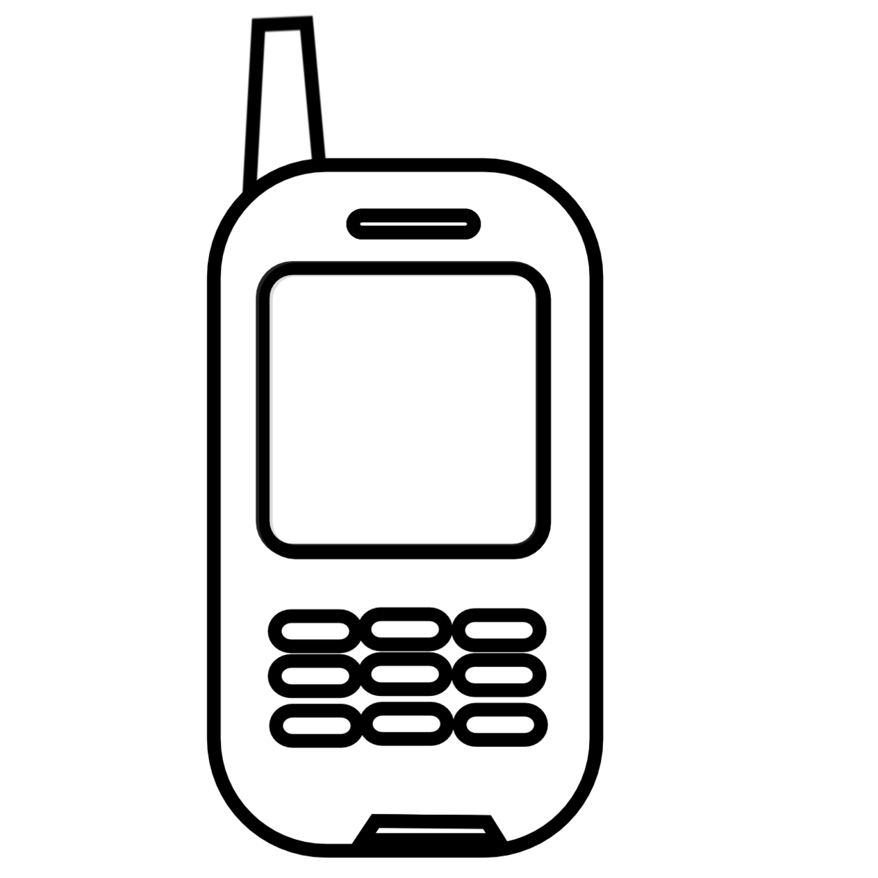 clipart phone outline