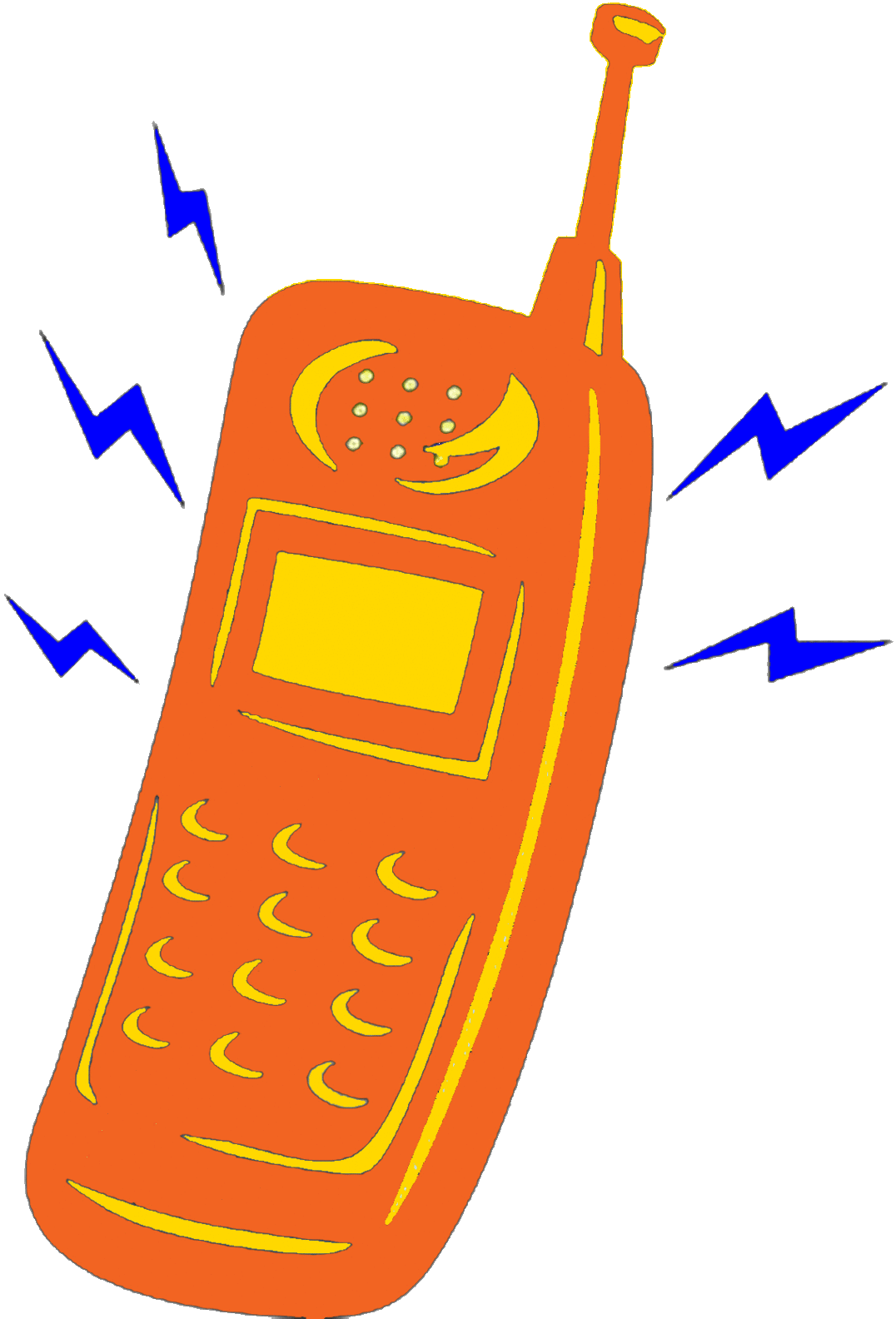  collection of ringing. Telephone clipart phone orange