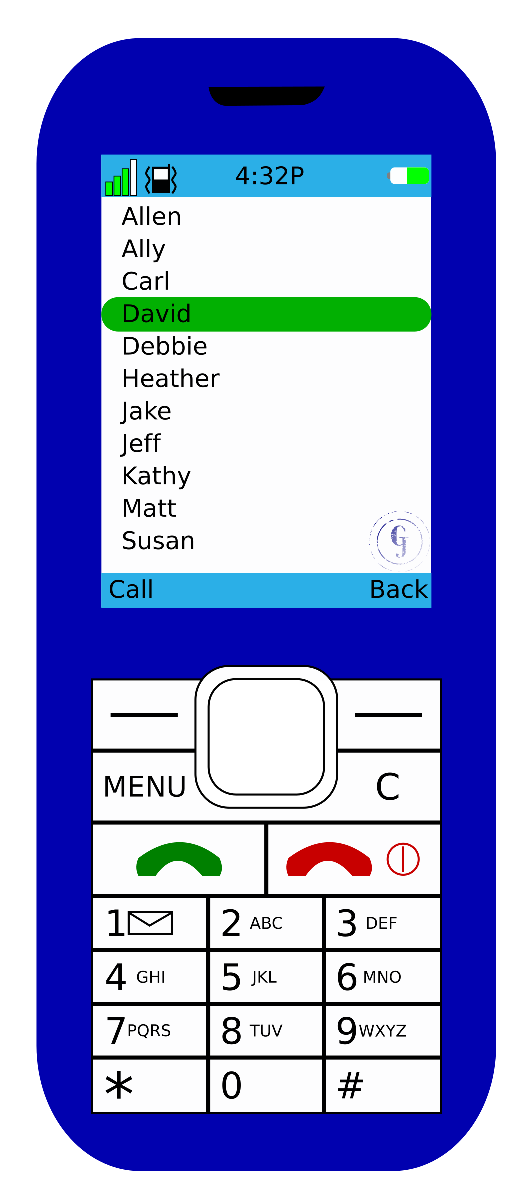 clipart phone simple