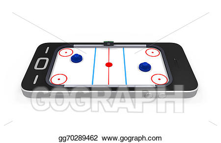 Stock illustrations air hockey. Phone clipart table