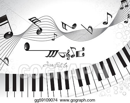 clipart piano abstract