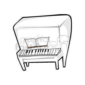 Clipart piano black and white. Cartoon royalty free 