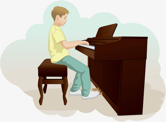 clipart piano boy