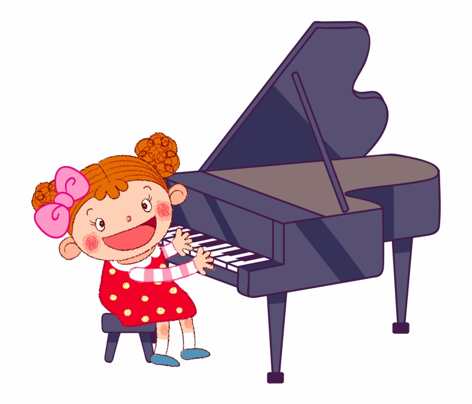 Clipart piano comic. Kid baby games cartoon