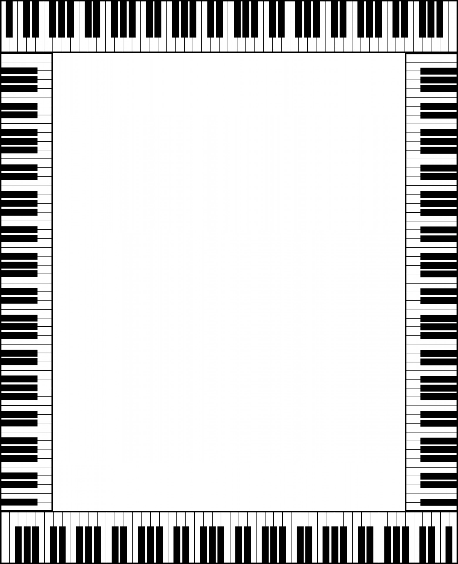 piano clipart frame