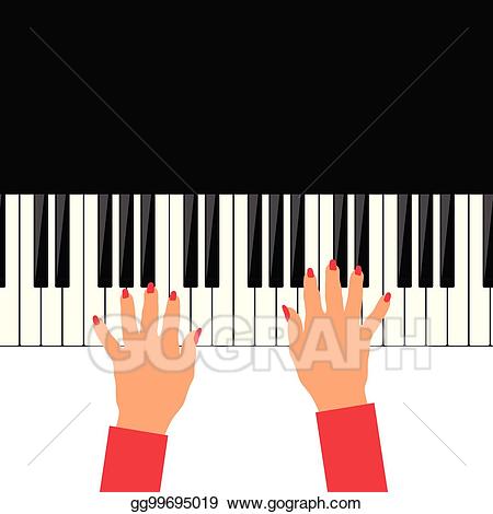 clipart piano hand on