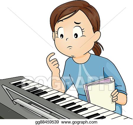 clipart piano kid