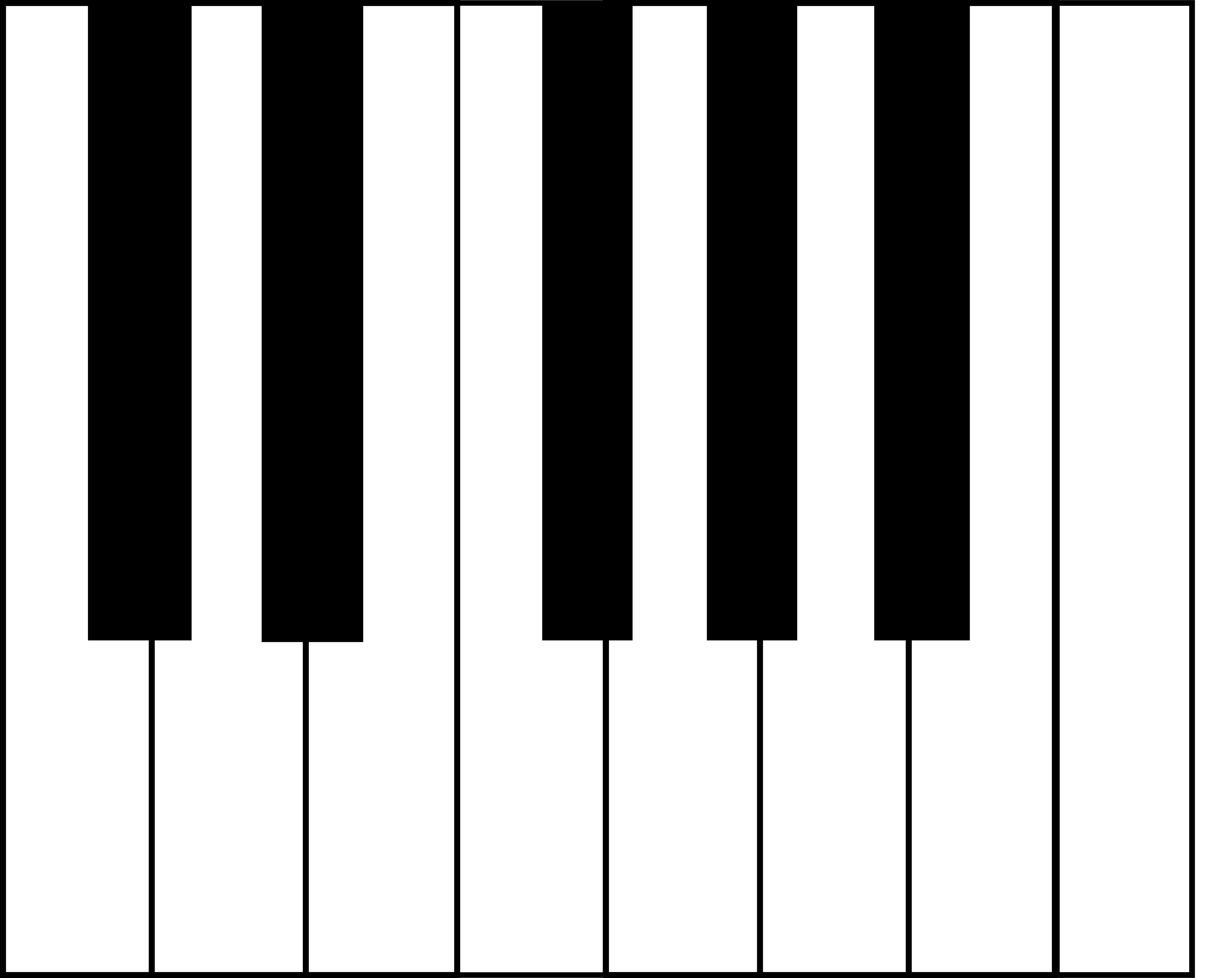 piano clipart octave