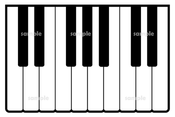 clipart piano octave
