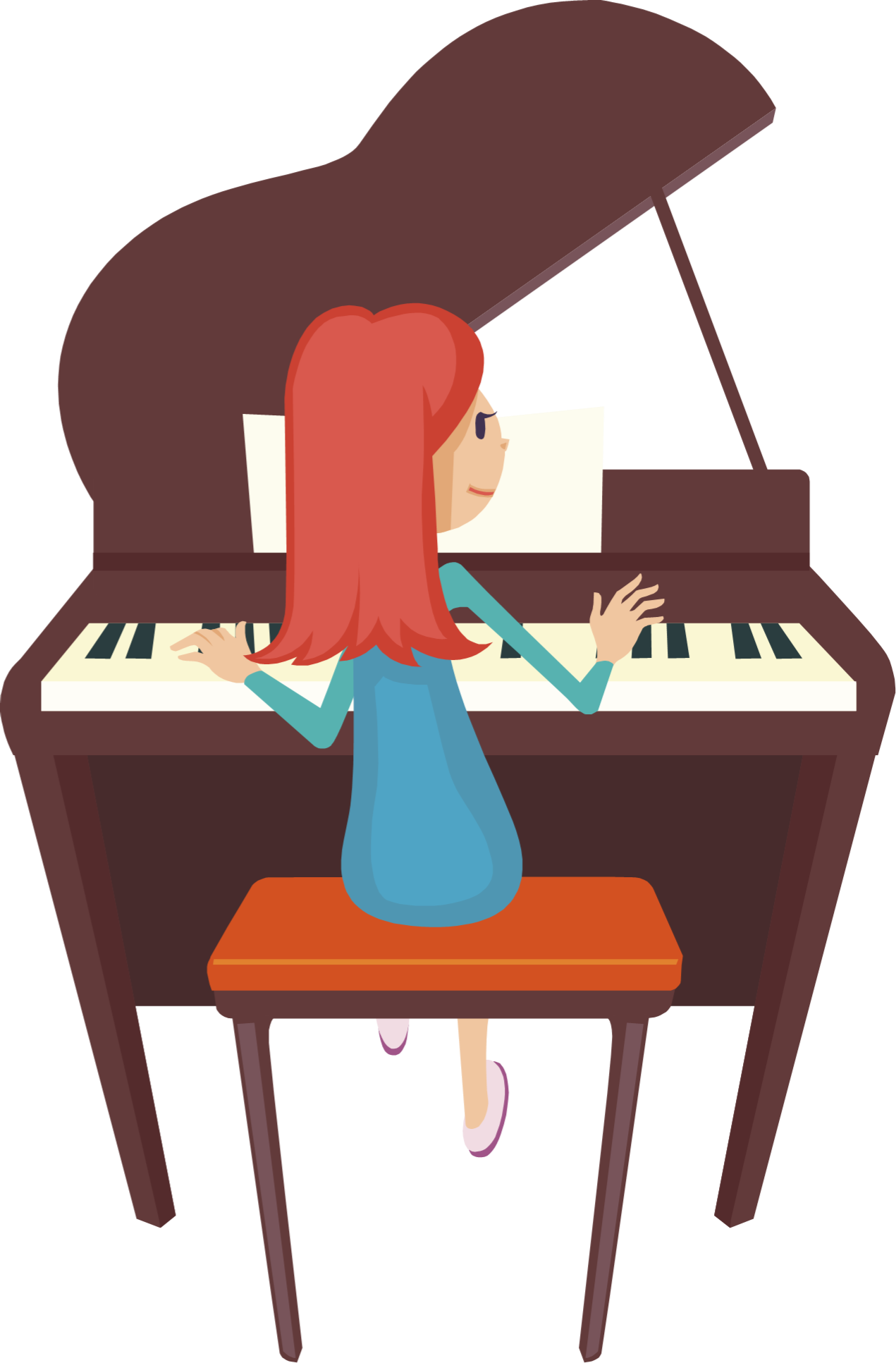 clipart piano pianist