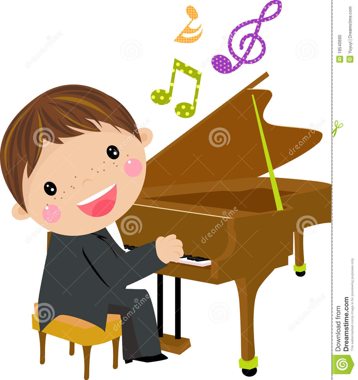 clipart piano piano player