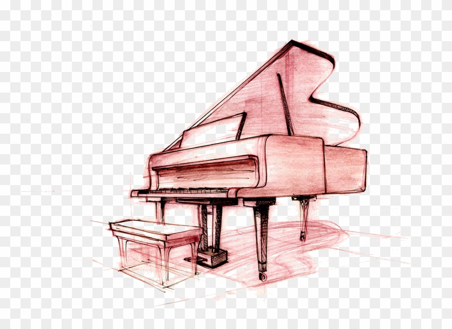 clipart piano pink piano