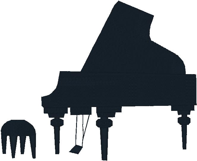 clipart piano silhouette
