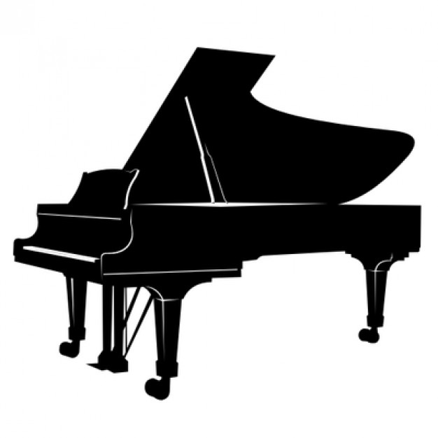 clipart piano silhouette