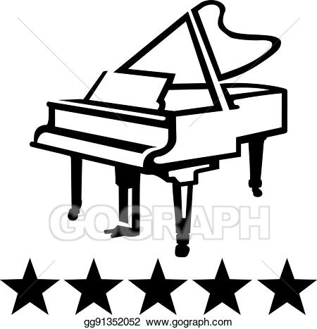 Eps illustration grand sketch. Clipart piano sketches