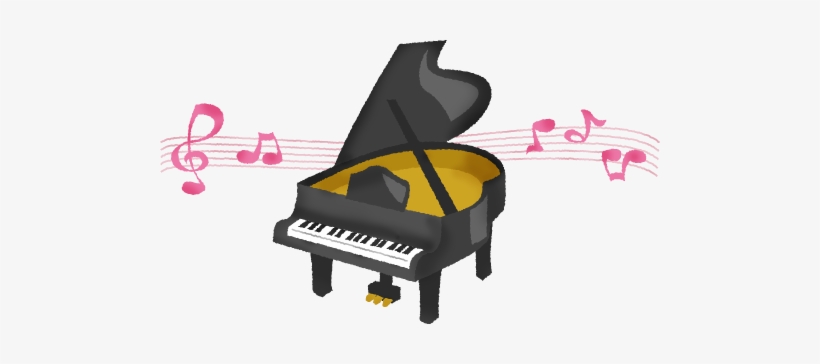 Piano clipart spring. Con notas musicales png