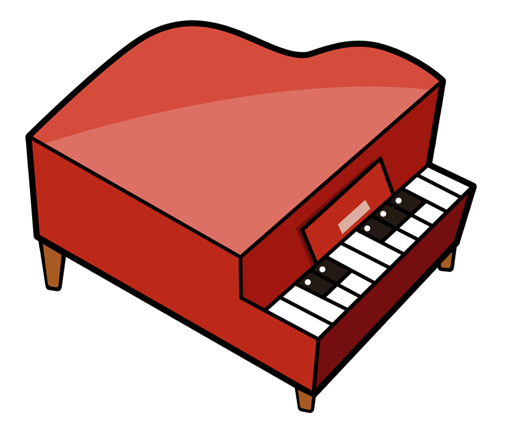 Cartoon pictures of pianos. Note clipart piano