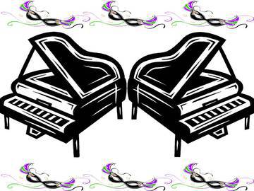 piano clipart two