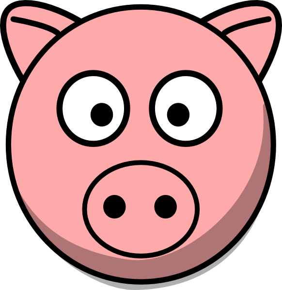 Pig head clip art. Hog clipart animation