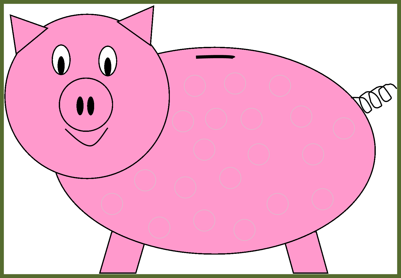 pink clipart piggy bank