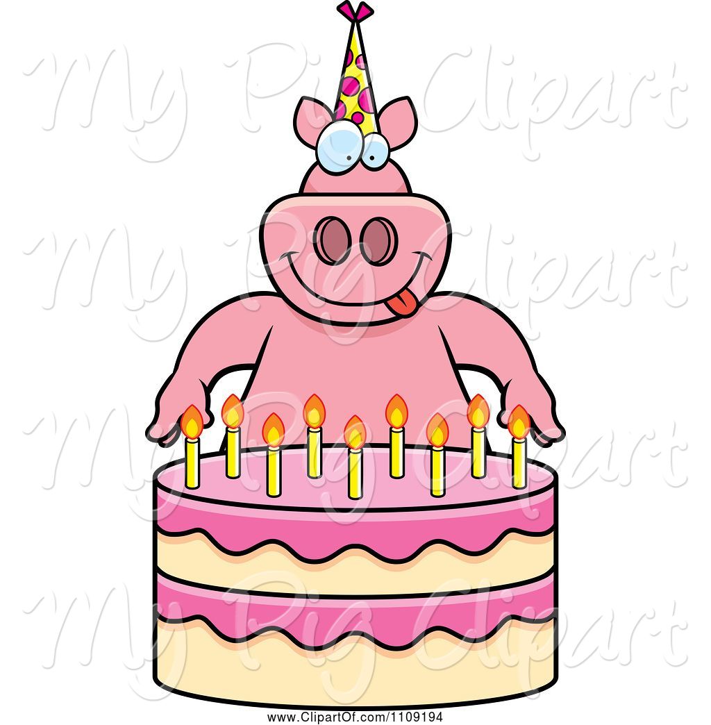 pig clipart cake