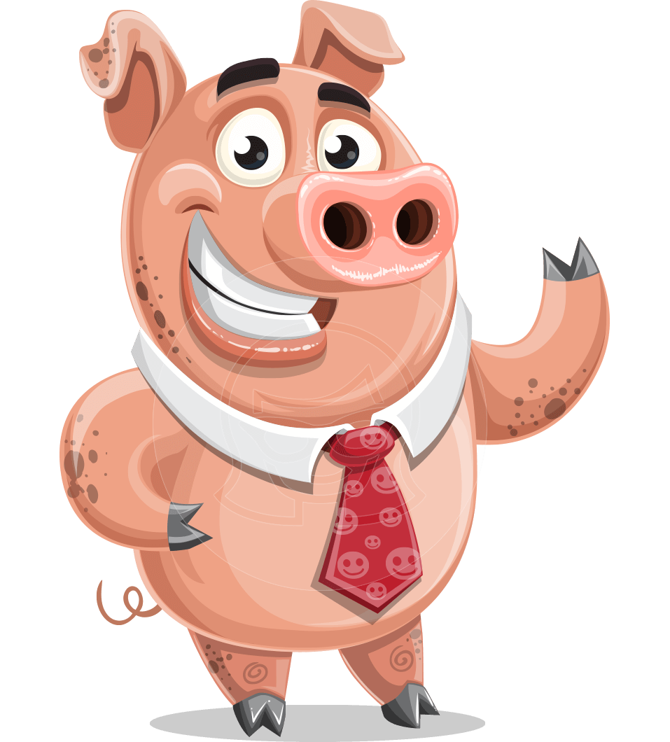 Pigs clipart overweight. Pig cartoon characters group