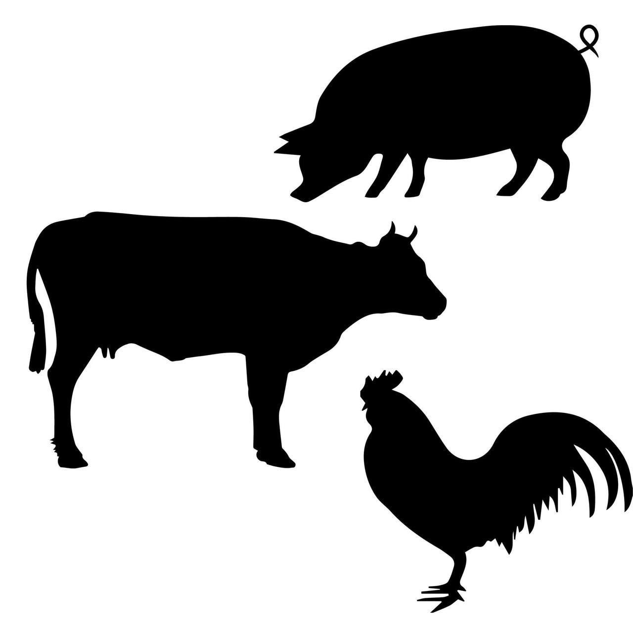 cows clipart chicken