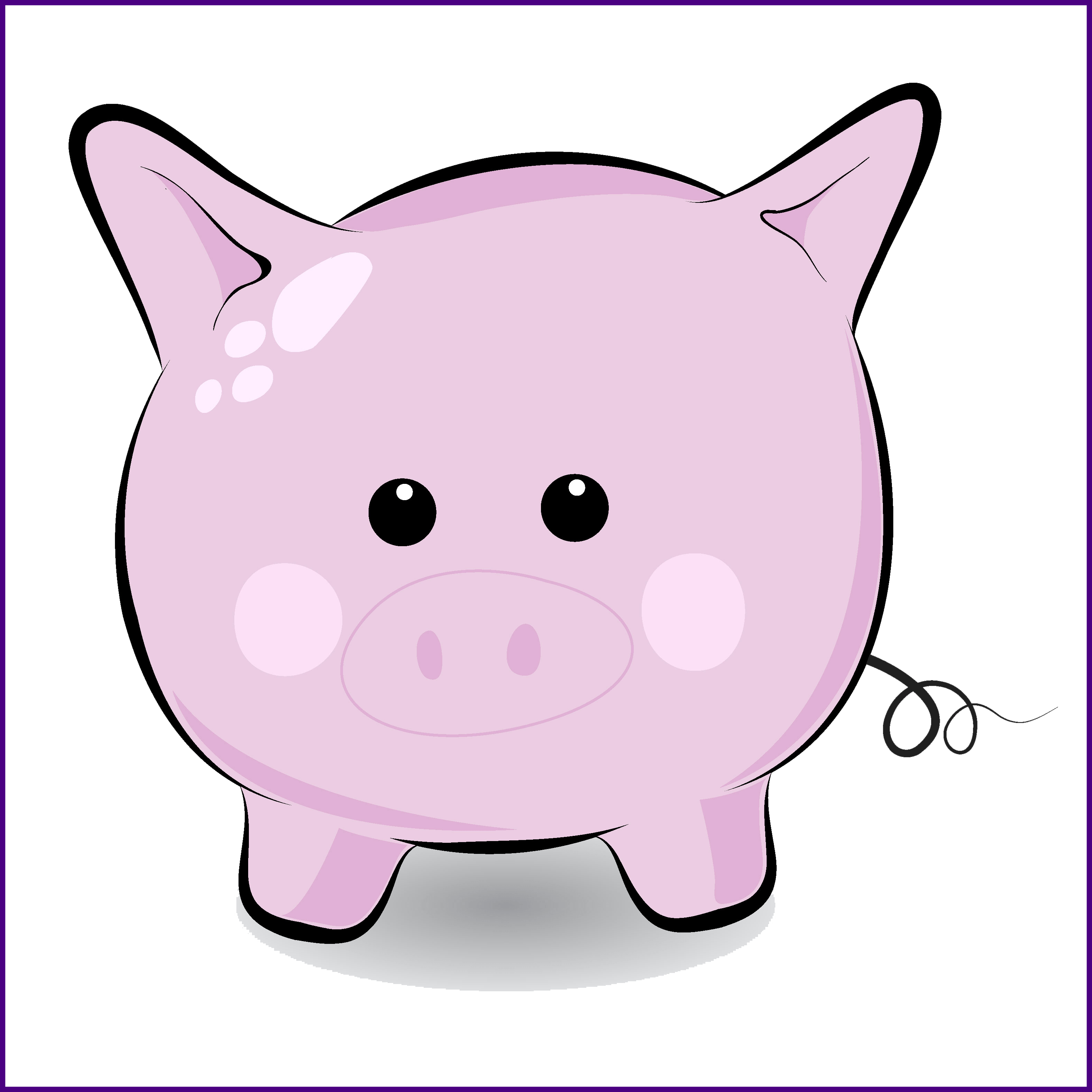 clipart pig easy