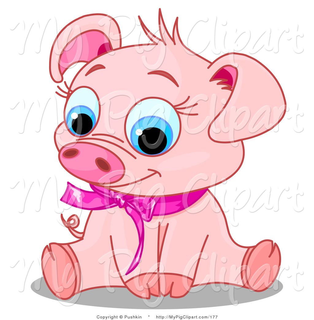Clipart pig female pig. Pink images adorable piglet
