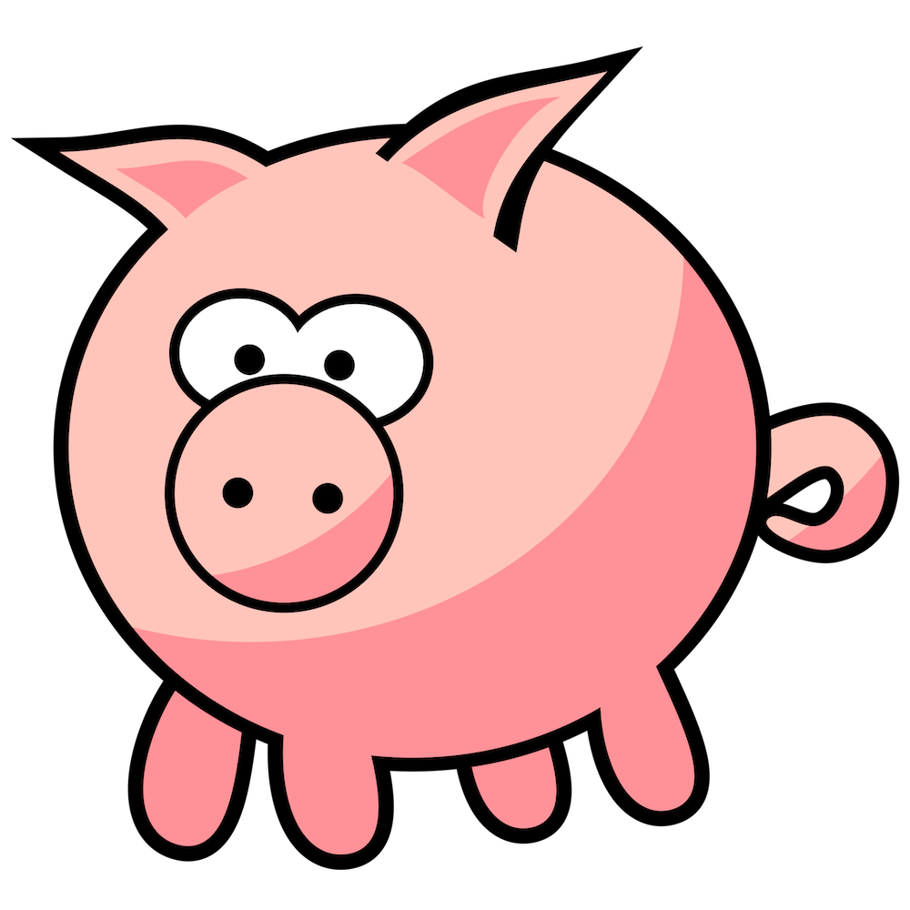 clipart pig gangster