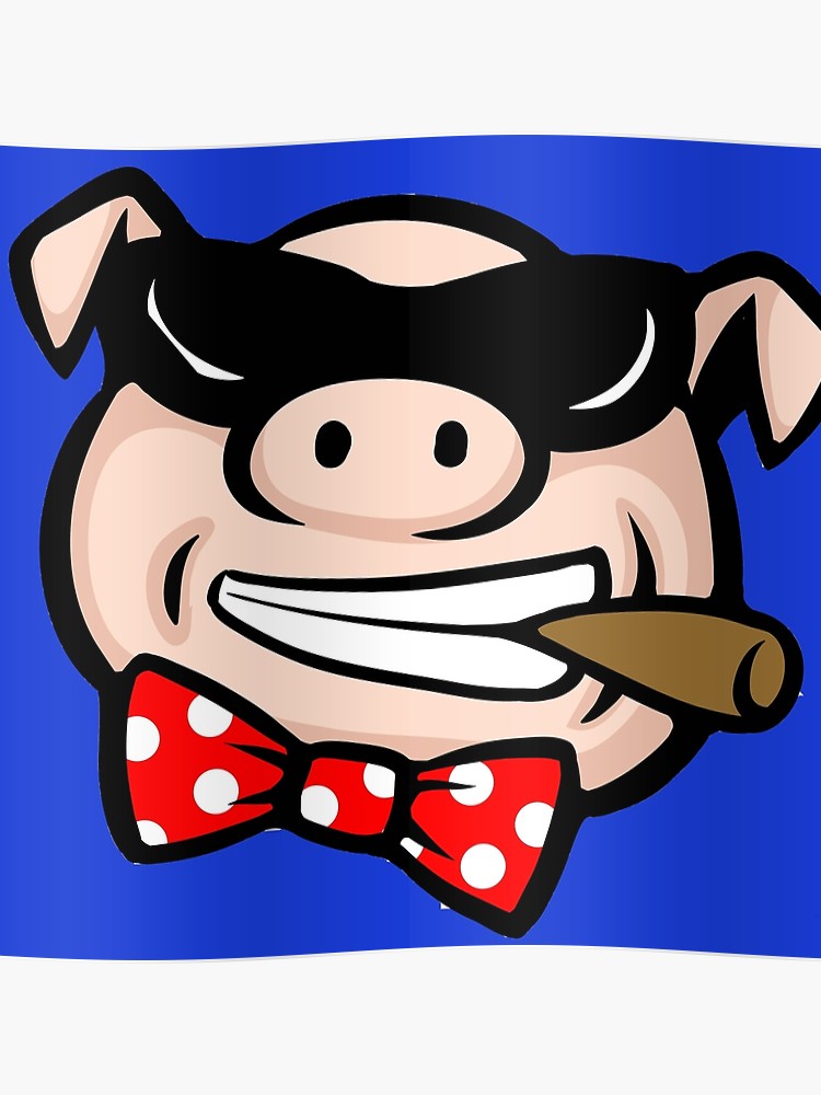 clipart pig gangster