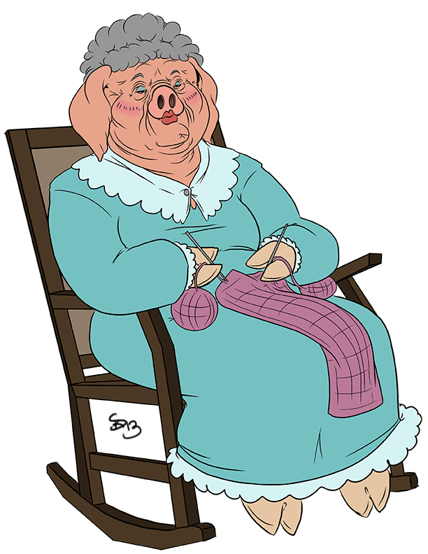 grandmother clipart sketch