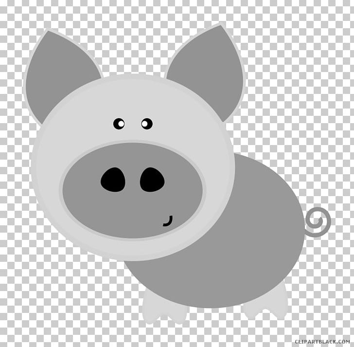 clipart pig grey