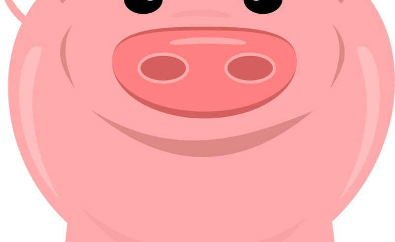 pig clipart abstract