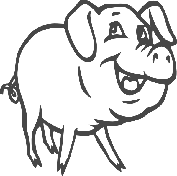 track clipart pig