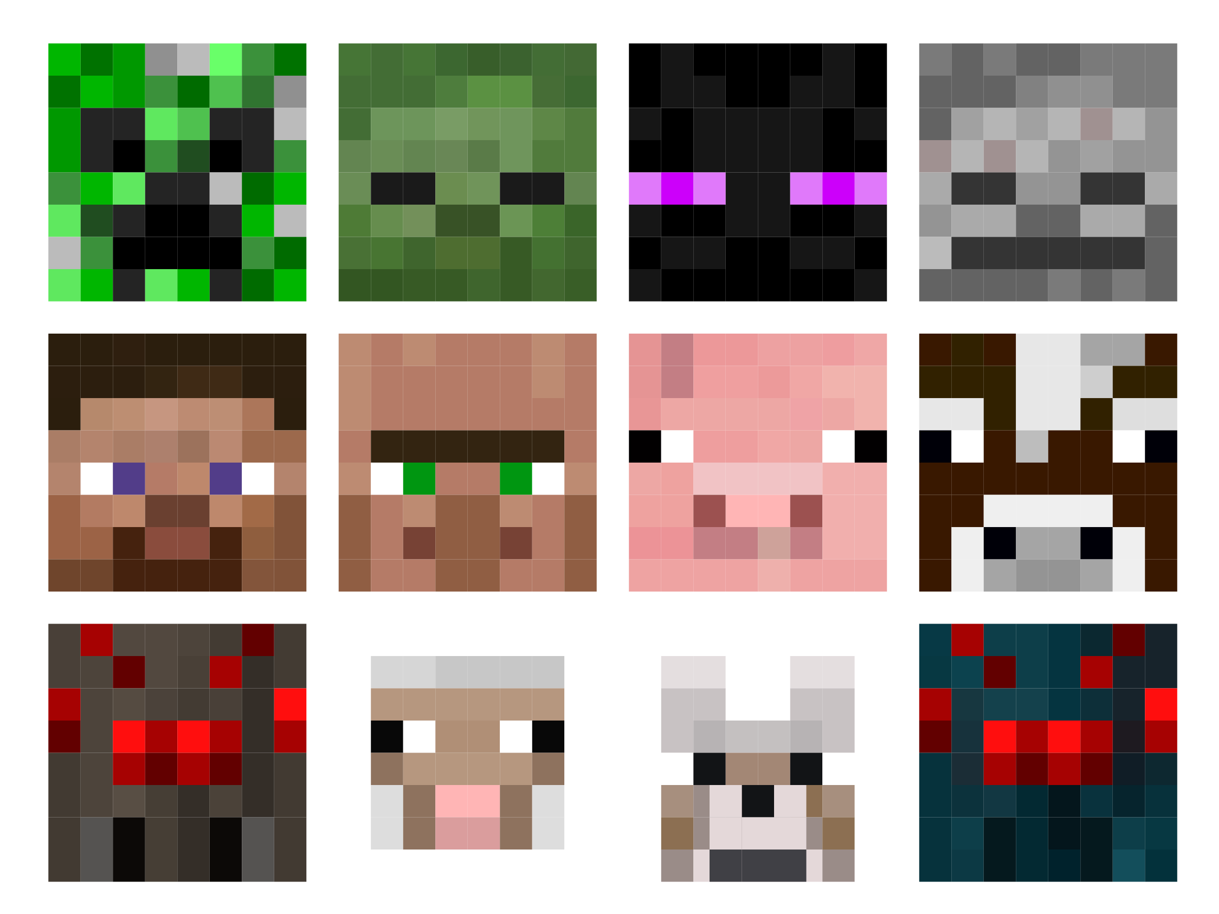 Faces big image png. Zombie clipart minecraft