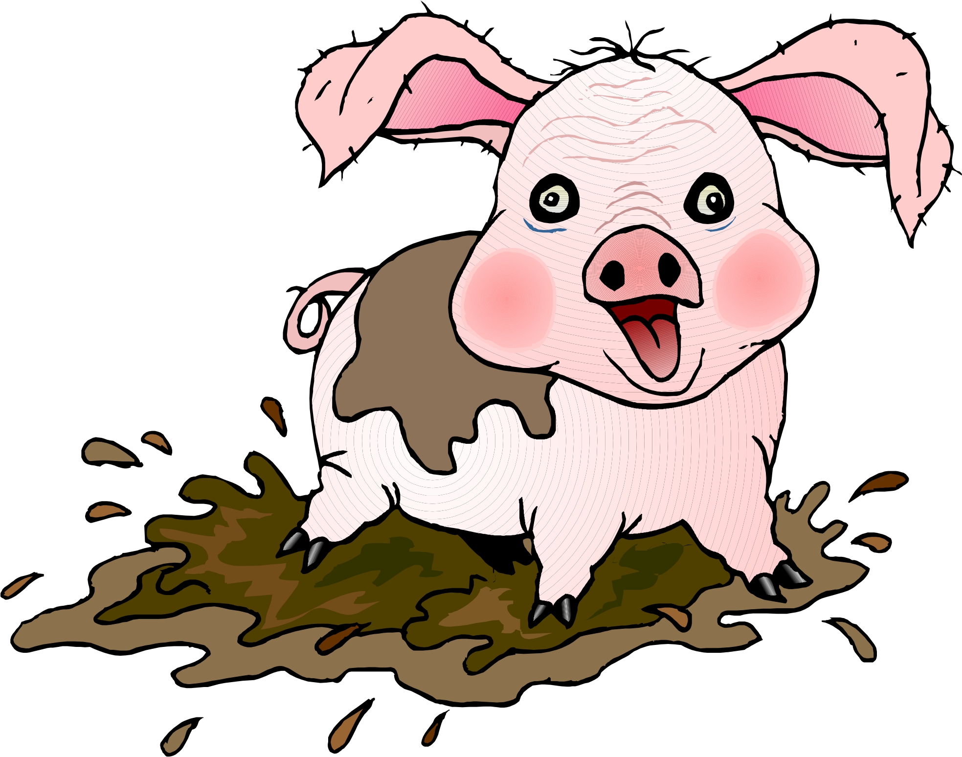 Clipart pig mud. Free dirty cliparts download