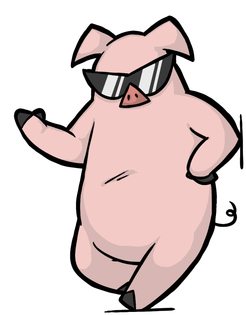 Clipart pig muscular. Cool by skuboglesby on