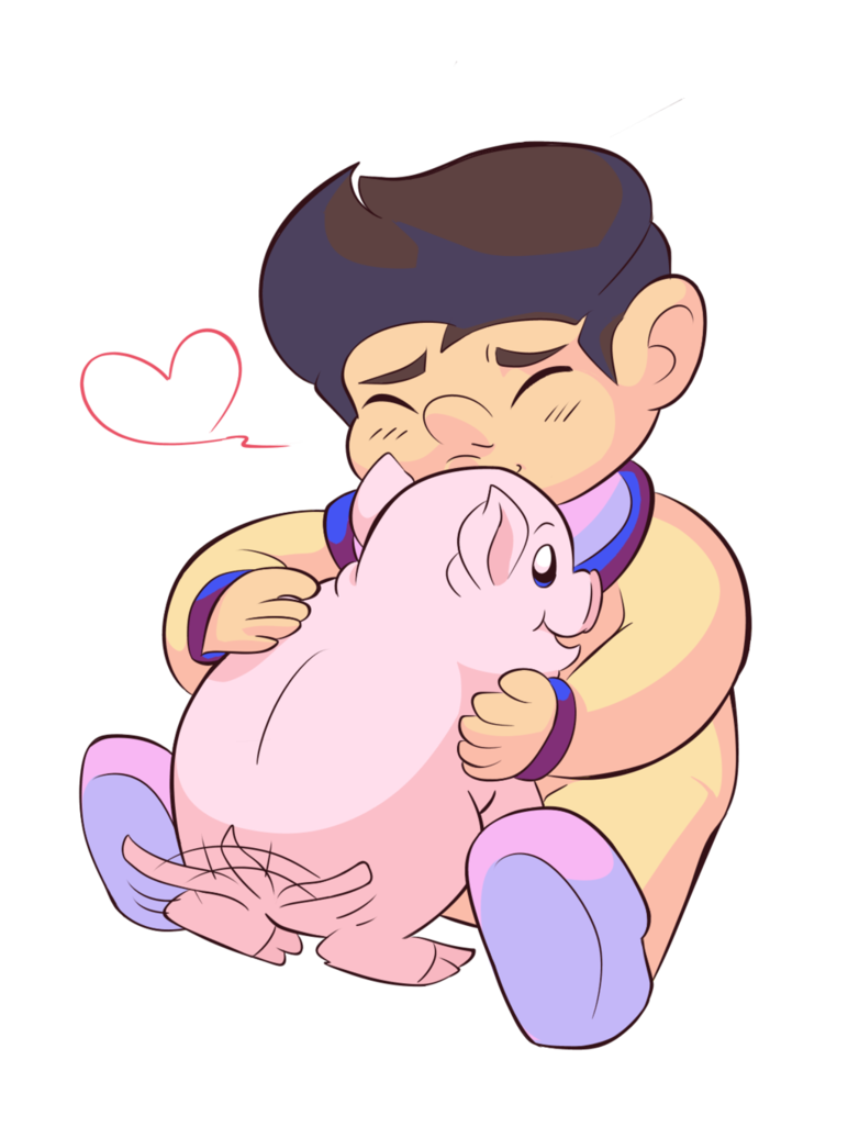 clipart pig muscular