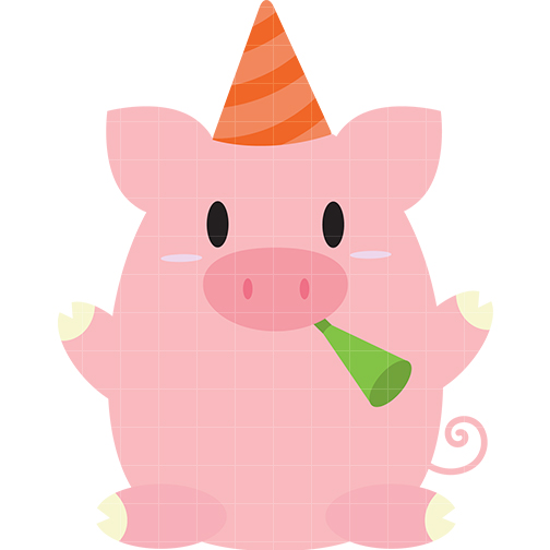 clipart pig party