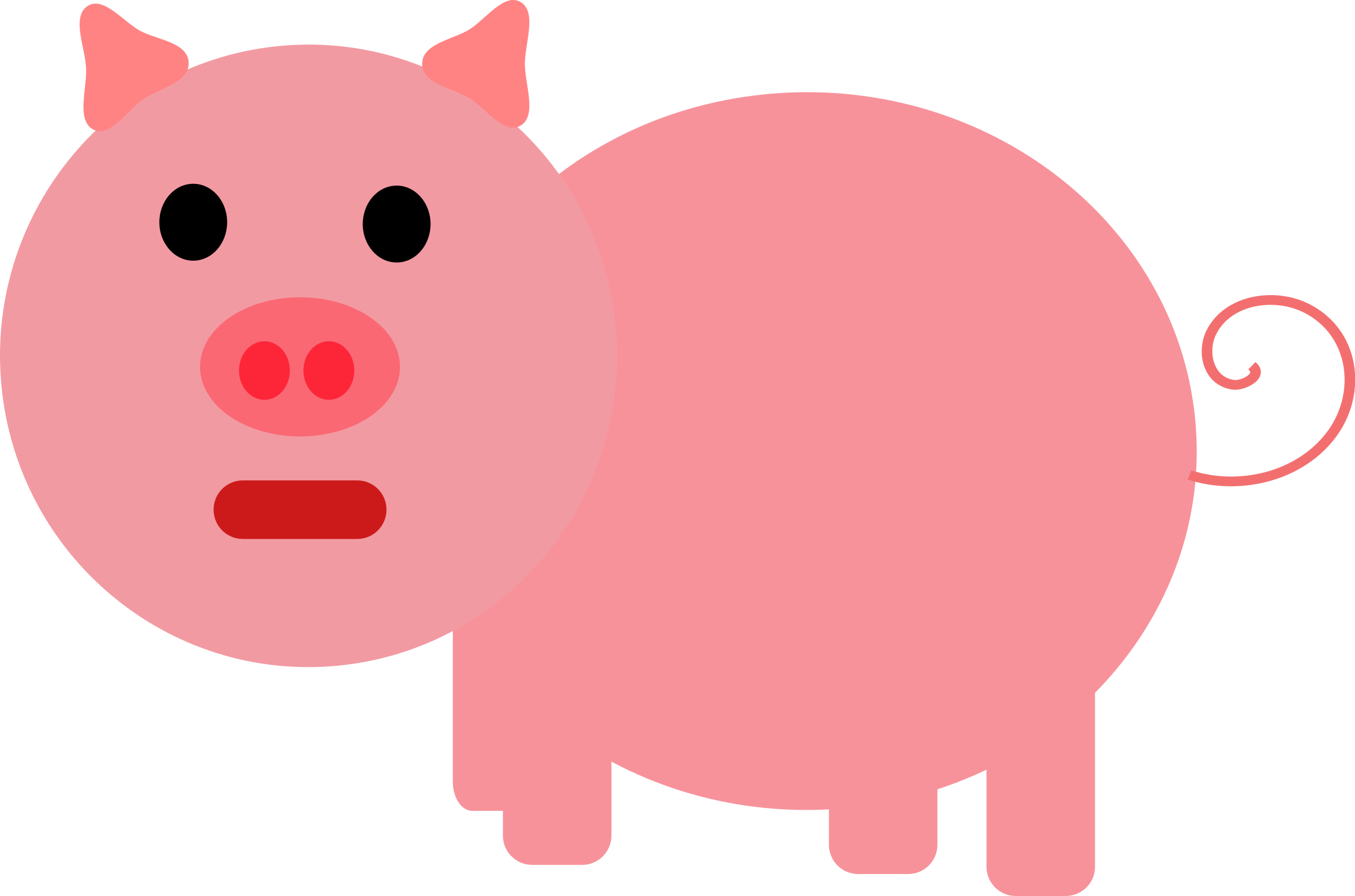 pink clipart pigs