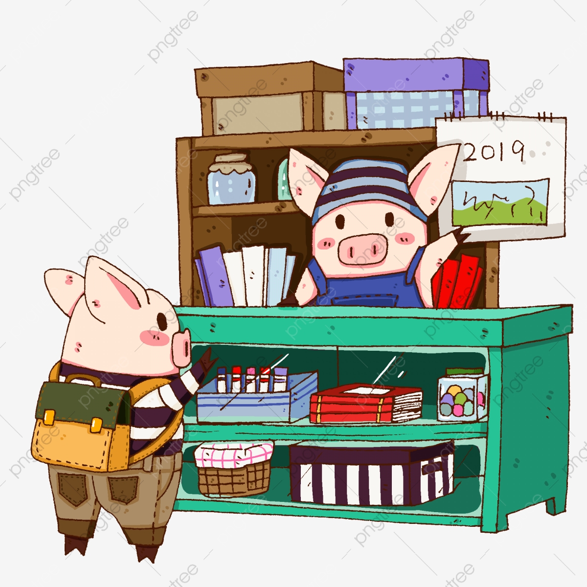 clipart pig school