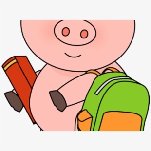 clipart pig school
