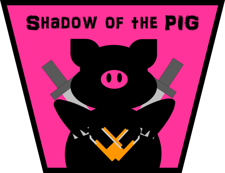 clipart pig shadow