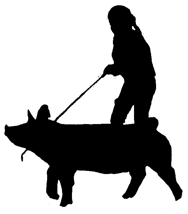 silhouette clipart pig