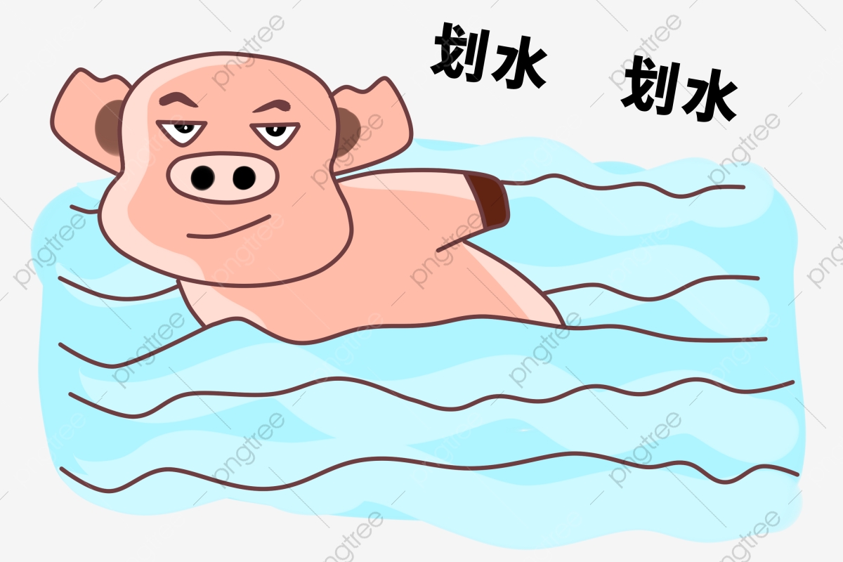 pigs clipart swimming